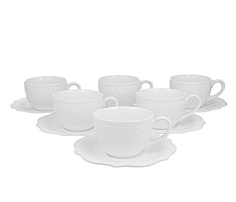 DUO KPL 6 FILIŻANEK 210ML ZE SPODKAMI ALICE 81237