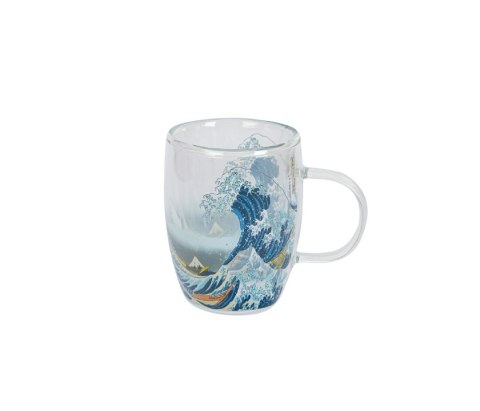 DUO KUBEK SZKLANY PODW.ŚCIANKA GREAT WAVE 80681