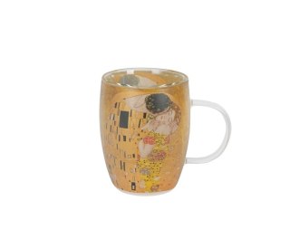 DUO KUBEK SZKLANY PODW.ŚCIANKA KLIMT KISS 80582