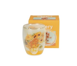 DUO KUBEK SZKLANY PODW.ŚCIANKA SUNFLOWERS 80025