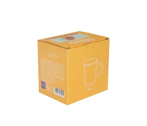 DUO KUBEK SZKLANY PODW.ŚCIANKA SUNFLOWERS 80025