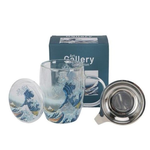 DUO KUBEK SZKLANY ZAPARZACZ GREAT WAVE 80698