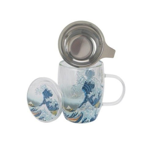 DUO KUBEK SZKLANY ZAPARZACZ GREAT WAVE 80698