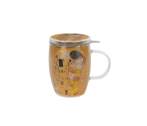 DUO KUBEK SZKLANY ZAPARZACZ KLIMT KISS 80599