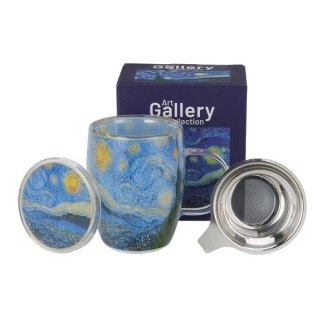 DUO KUBEK SZKLANY ZAPARZACZ STARRY NIGHT 80216