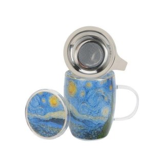 DUO KUBEK SZKLANY ZAPARZACZ STARRY NIGHT 80216