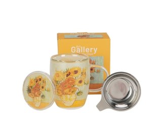 DUO KUBEK SZKLANY ZAPARZACZ SUNFLOWERS 80032