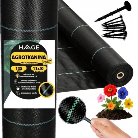 GC3+GP1 AGROTKANINA 135g 1,1x50m + SZPILKI 50szt.