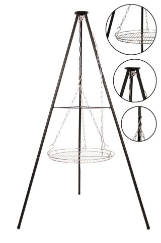 PC10 TRÓJNÓG Z RUSZTEM DO PALENISK 60 CM
