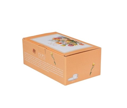 ZESTAW ŚNIAD. FILIŻANKA JUMBO+SPOD. TULIPANY 77728