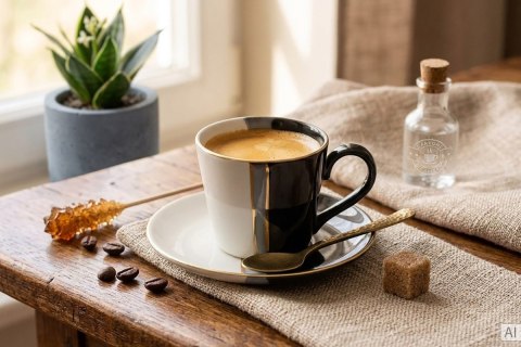 MIER. FILIŻANKA ESPRESSO OPTY TRIO CZARNO-BIAŁE