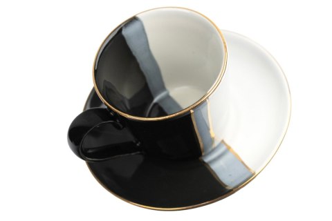MIER. FILIŻANKA ESPRESSO OPTY TRIO CZARNO-BIAŁE
