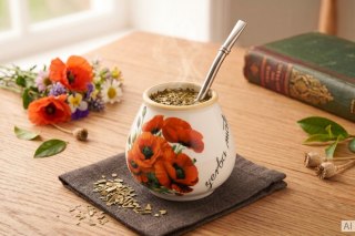 MIER. KUBEK ŚREDNI DO YERBA MATE MAKI NOWE