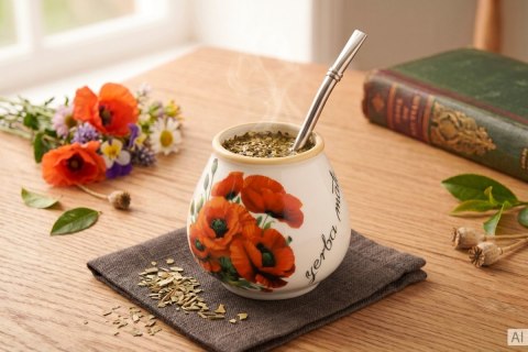 MIER. KUBEK ŚREDNI DO YERBA MATE MAKI NOWE