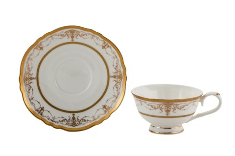 MP 167-4724 KPL 2 FILIŻANEK ZE SPODKAMI BONE CHINA