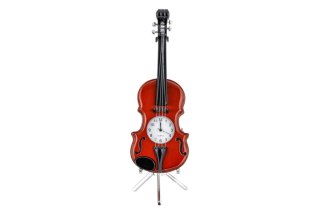 MP 210-6011 Skrzypce z zegarkiem H15cm