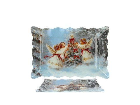 DS DOR27055 SZKLANA TACA 30x20CM ŚWIĘTA