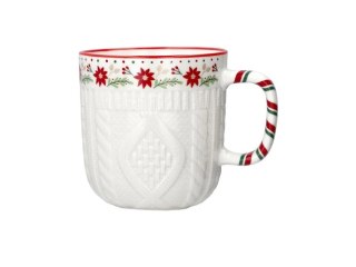 DS SAL6330 KUBEK PORCELANOWY ŚWIĄTECZNY PLECIONY